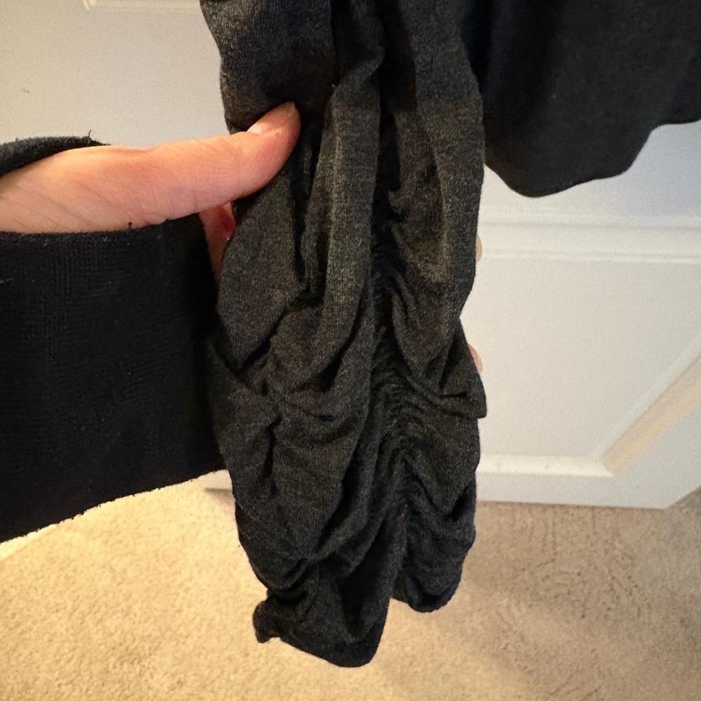 Alfani dark gray turtleneck with ruched sleeves - Picture 9 of 13